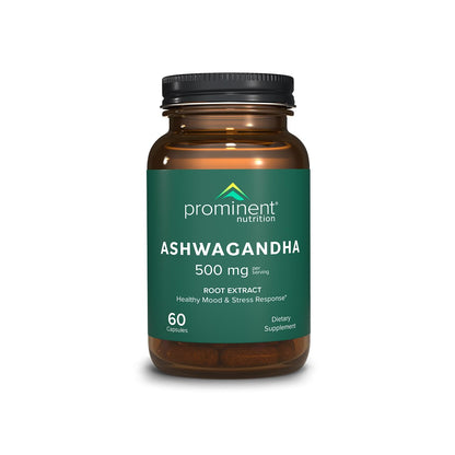 Prominent Nutrition Ashwagandha Supplement – Shagandha Root Extract, 2.5% Withanolides, 500 mg, 60 Vegan Capsules (1 Pack)
