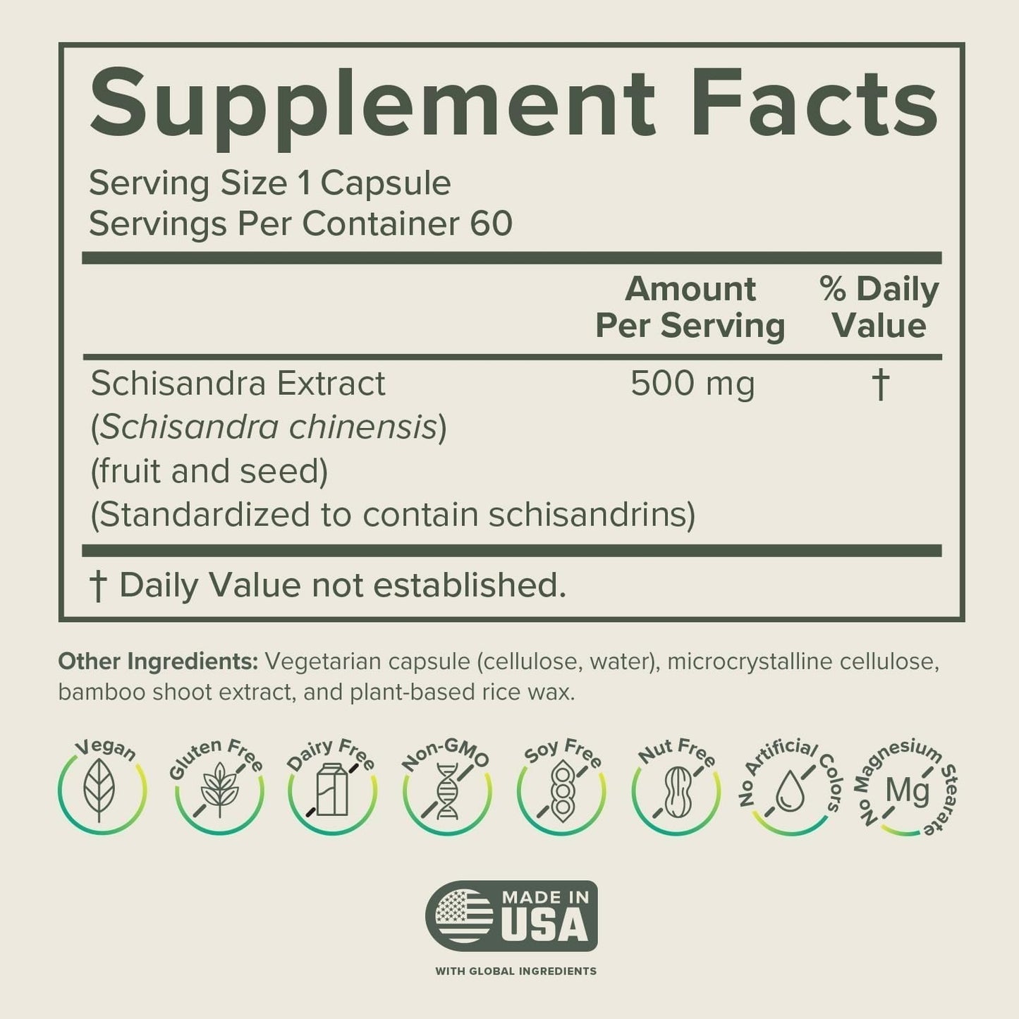 Prominent Nutrition Schisandra Berry Extract – 500 mg Standardized Schisandrins, Pure Schisandra Chinensis, 2 Pack