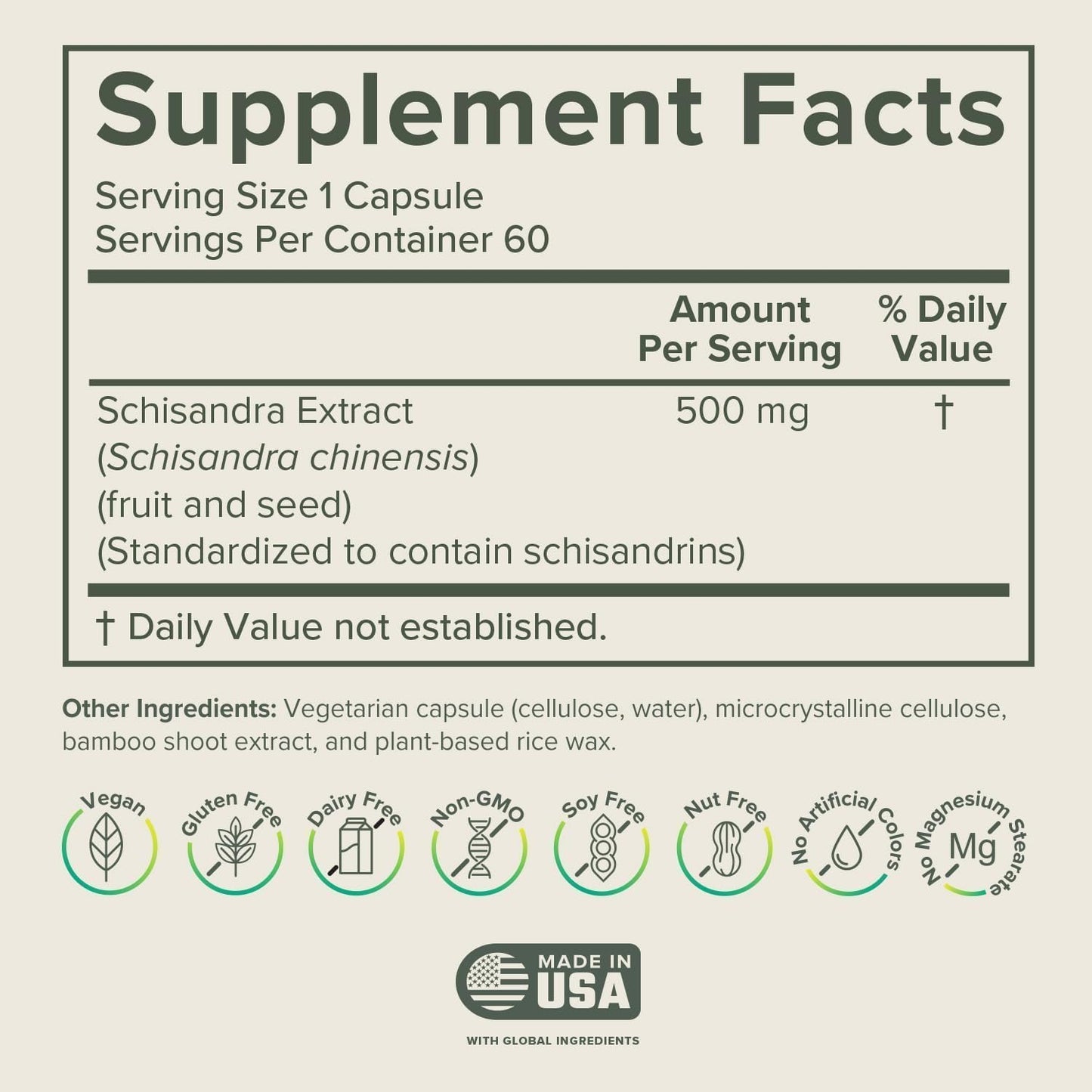 Prominent Nutrition Schisandra Berry Extract – 500 mg Standardized Schisandrins, Pure Schisandra Chinensis, 2 Pack