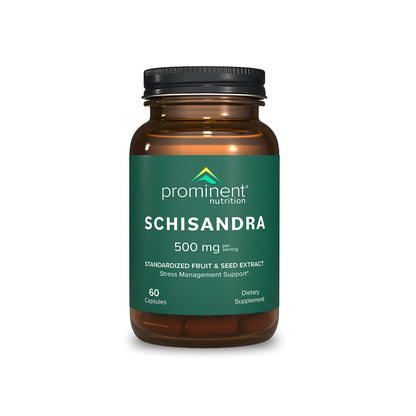 Prominent Nutrition Schisandra Berry Extract – 500 mg, Stress Support, 60 Capsules