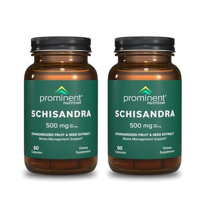 Prominent Nutrition Schisandra Berry Extract – 500 mg Standardized Schisandrins, Pure Schisandra Chinensis, 2 Pack