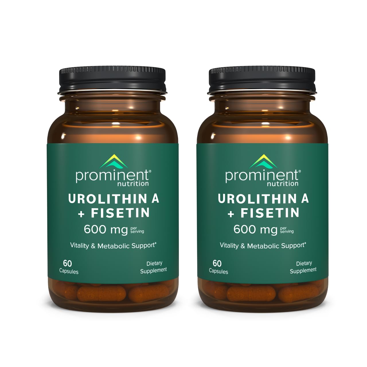Prominent Nutrition Urolithin A + Fisetin - 600mg Serving, 60 Capsules