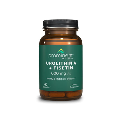 Prominent Nutrition Urolithin A + Fisetin – 60 Capsules (30 Days) – Vegan & Non-GMO