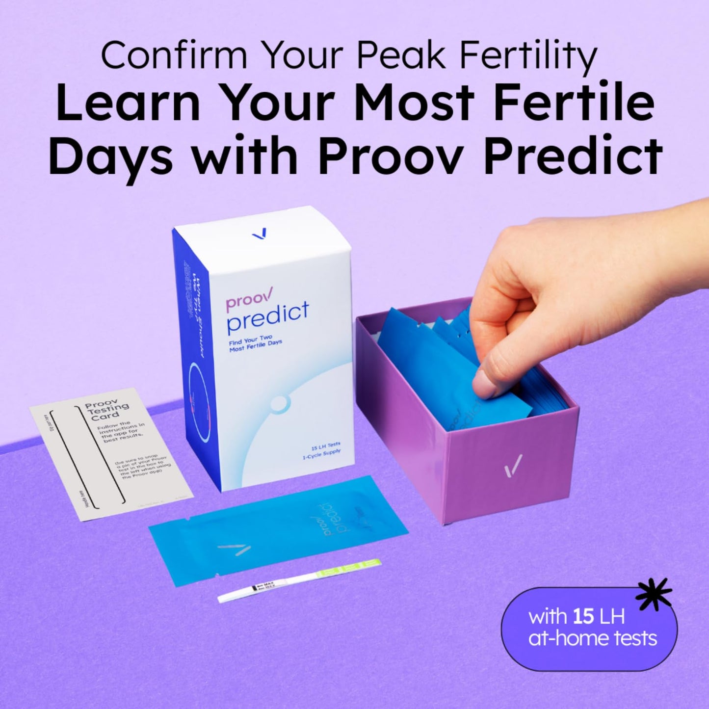 Proov Predict & Confirm Ovulation Kit — 15 LH & 5 PdG Tests