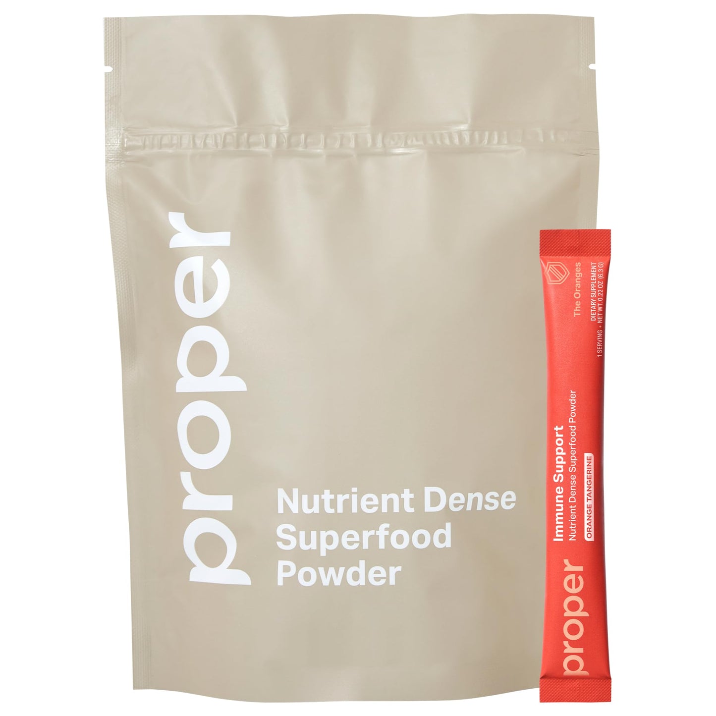 Proper Orange Immune Support – Orange Tangerine Drink Mix with Elderberry, Vitamin C, Zinc & Probiotics