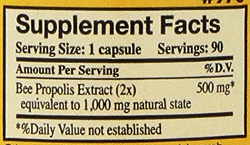 Propolis-Raw Unprocessed 1000mg Y.S. Organic Bee Farms 2 Pack | 180 Capsules
