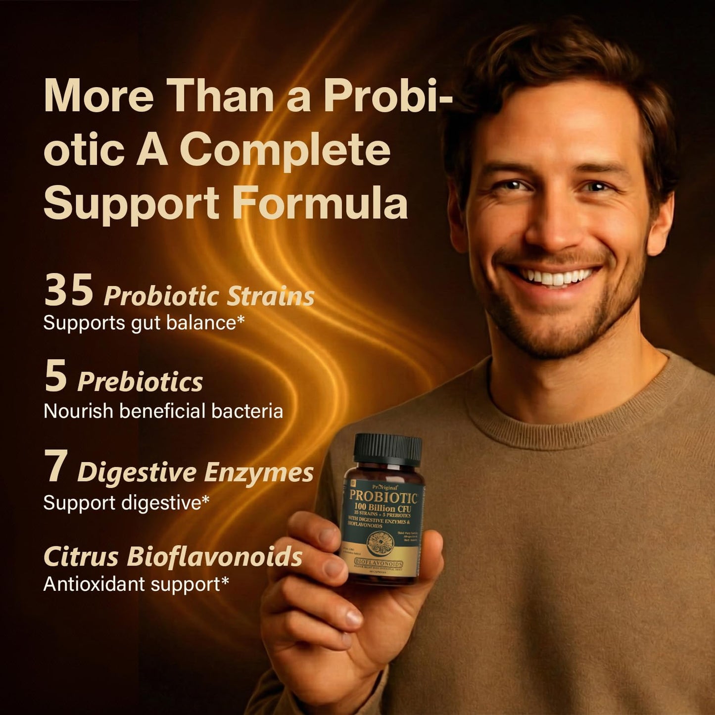 Proriginal Probiotics with Prebiotics — 100 Billion CFU, 35 Strains, Vegan, Non-GMO, 120 Capsules