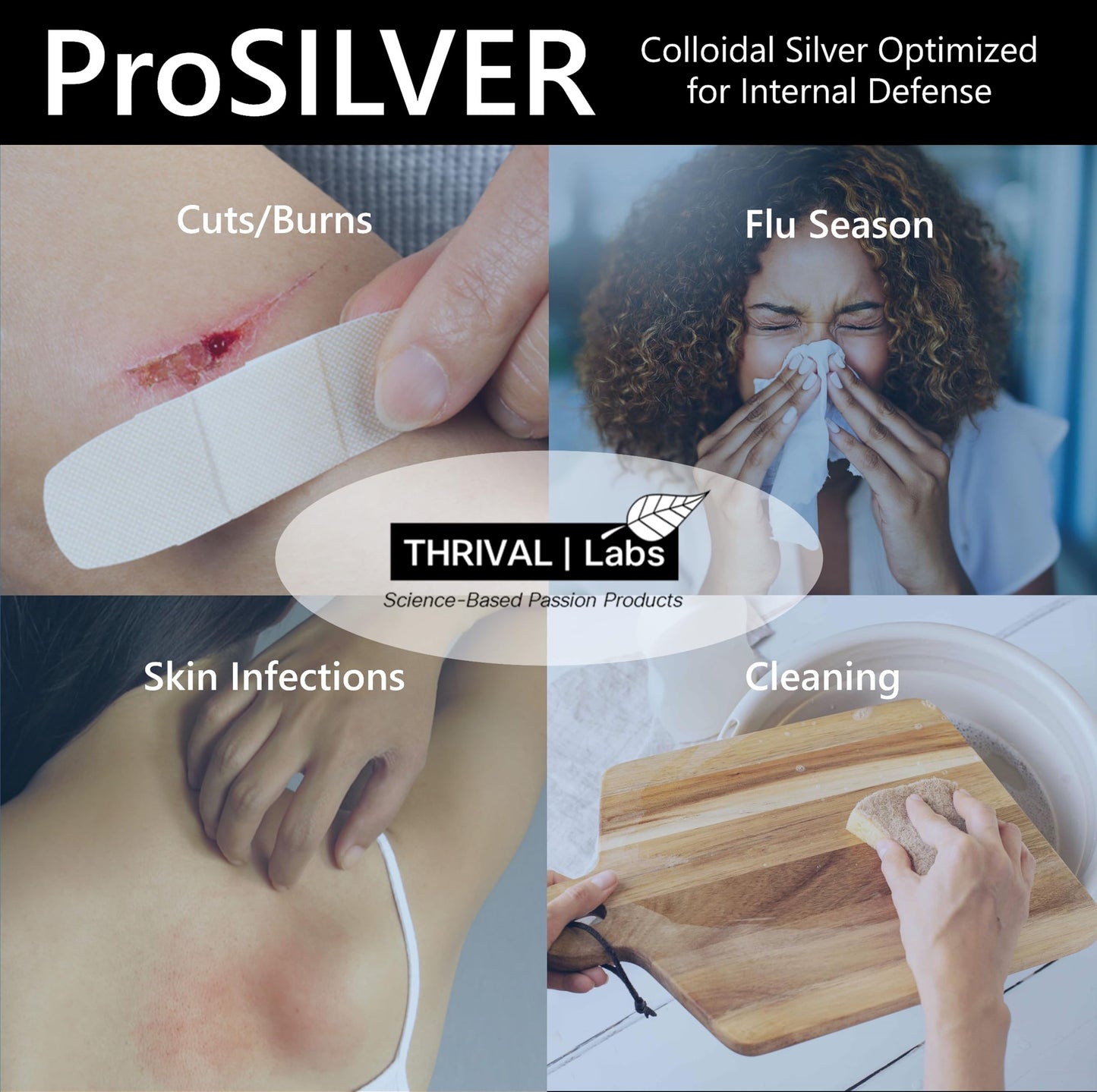 ProSILVER Blue Label 20 PPM Colloidal Silver Liquid (16oz) – Immune Support | Thrival Labs