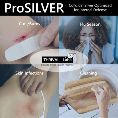 ProSILVER Blue Label 20 PPM Colloidal Silver Liquid (16oz) – Immune Support | Thrival Labs
