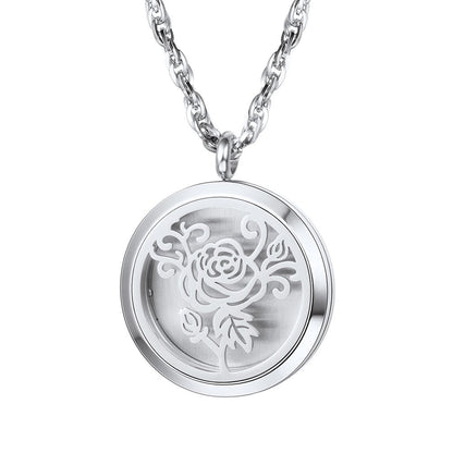 PROSTEEL Diffuser Necklace – Aromatherapy Locket Pendant in Stainless Steel