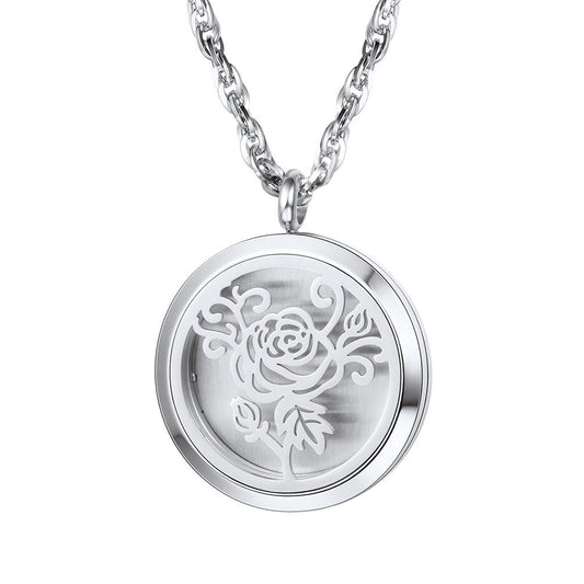 PROSTEEL Diffuser Necklace – Aromatherapy Locket Pendant in Stainless Steel