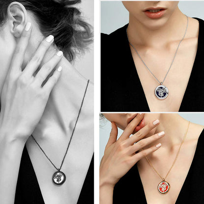 PROSTEEL Diffuser Necklace – Aromatherapy Locket Pendant in Stainless Steel