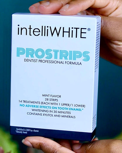Prostrips - 12 Shades Whiter Teeth - 28 Enamel Safe REMINERALIZING Gentle Strips – 97% no Sensitivity