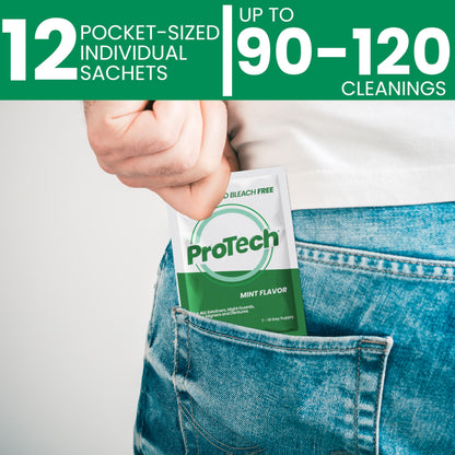 Protech Denture Cleaner Foils – 7g (3-Month Supply) for Dentures & Retainers