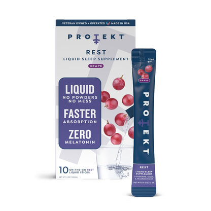Protekt GABA L-Theanine Sleep Aid - Melatonin-Free Night Support (Grape)