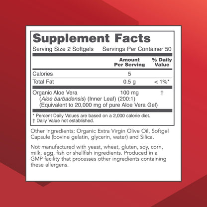 Protocol Aloe Vera Gels - Digestive Supplement* with GAGs - 100 Softgels | Non-GMO & Halal