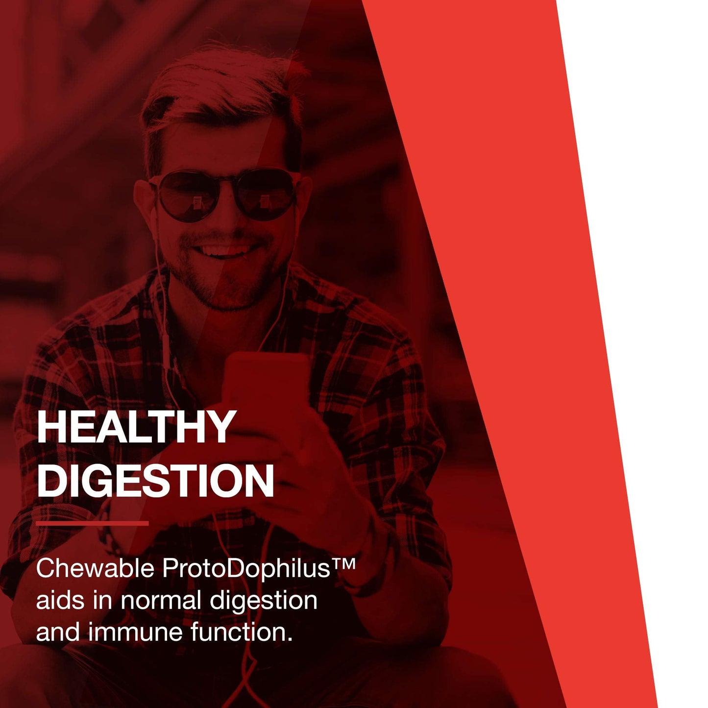 Protocol Chewable Protodophilus - 10 Billion CFU Probiotic | 60 Chewables, Vegan & Halal
