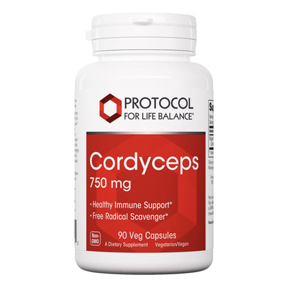 Protocol Cordyceps 750mg – Immune Support & Vascular Health | Non-GMO | 90 Veg Caps
