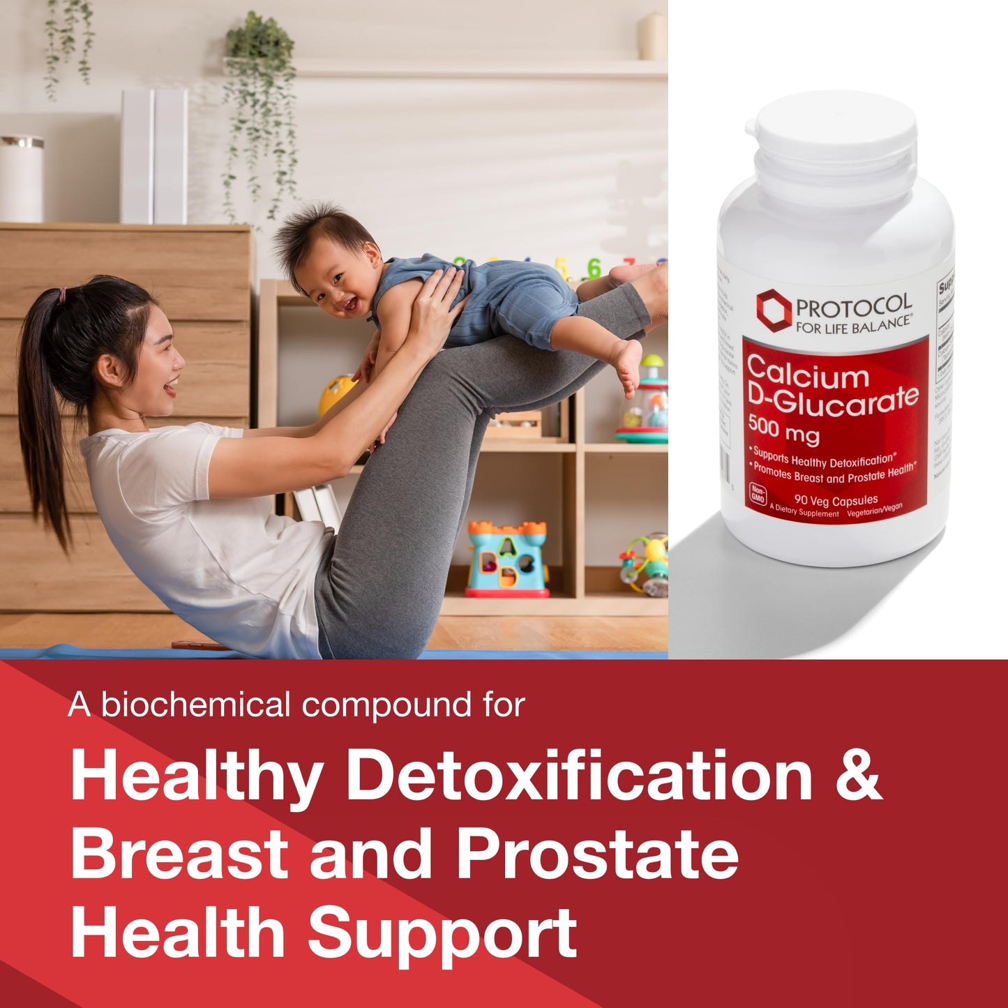 Calcium D-Glucarate 500mg Detox Support – Non-GMO, Dairy Free | Protocol for Life Balance