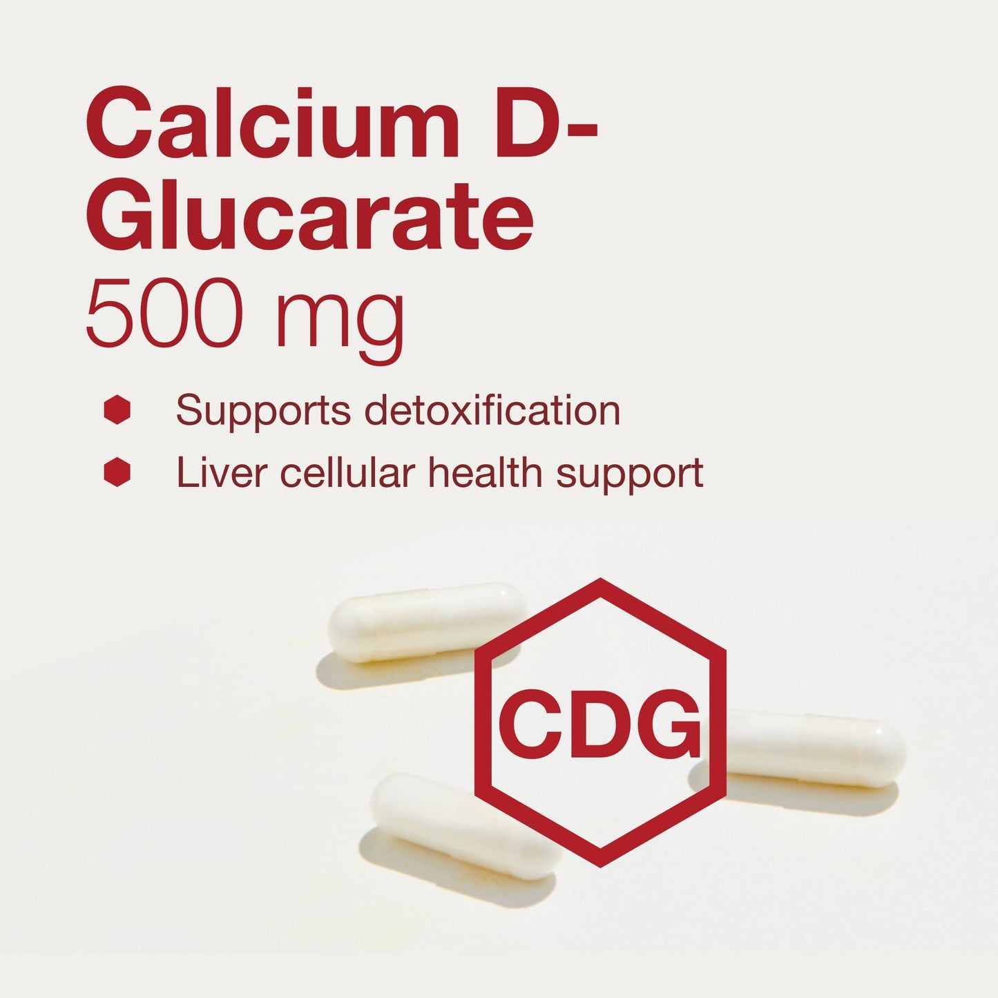 Calcium D-Glucarate 500mg Detox Support – Non-GMO, Dairy Free | Protocol for Life Balance