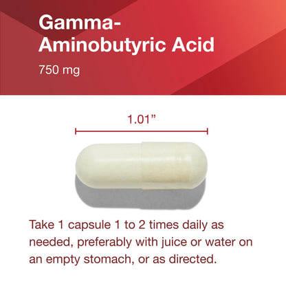 GABA 750mg - Normal Cognition | 120 Veg Caps | Protocol for Life Balance