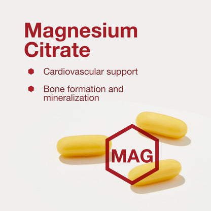Magnesium Citrate Plus Glycinate & Malate — 400 mg Mg per Serving | 180 Softgels