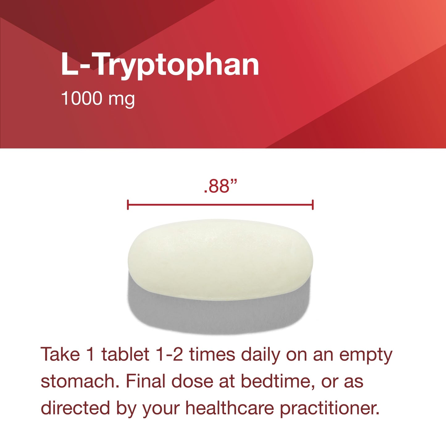 L-Tryptophan 1000mg - Sleep Support by Protocol for Life Balance (60 Tabs)