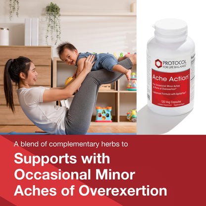 Ache Action Joint Supplement for Women & Men | Protocol For Life Balance | 120 Veg Caps