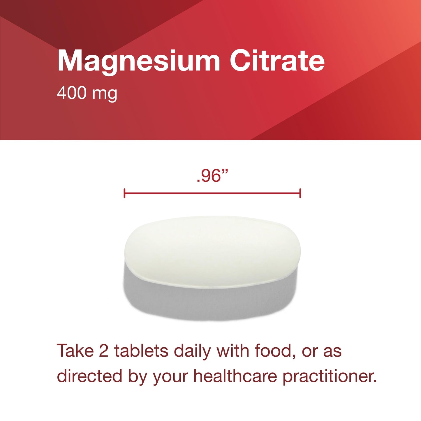 Magnesium Citrate 400mg – Heart Health & Bone Support | Protocol for Life Balance | Vegan, Kosher & Halal | 100 Tabs (Pack of 2)
