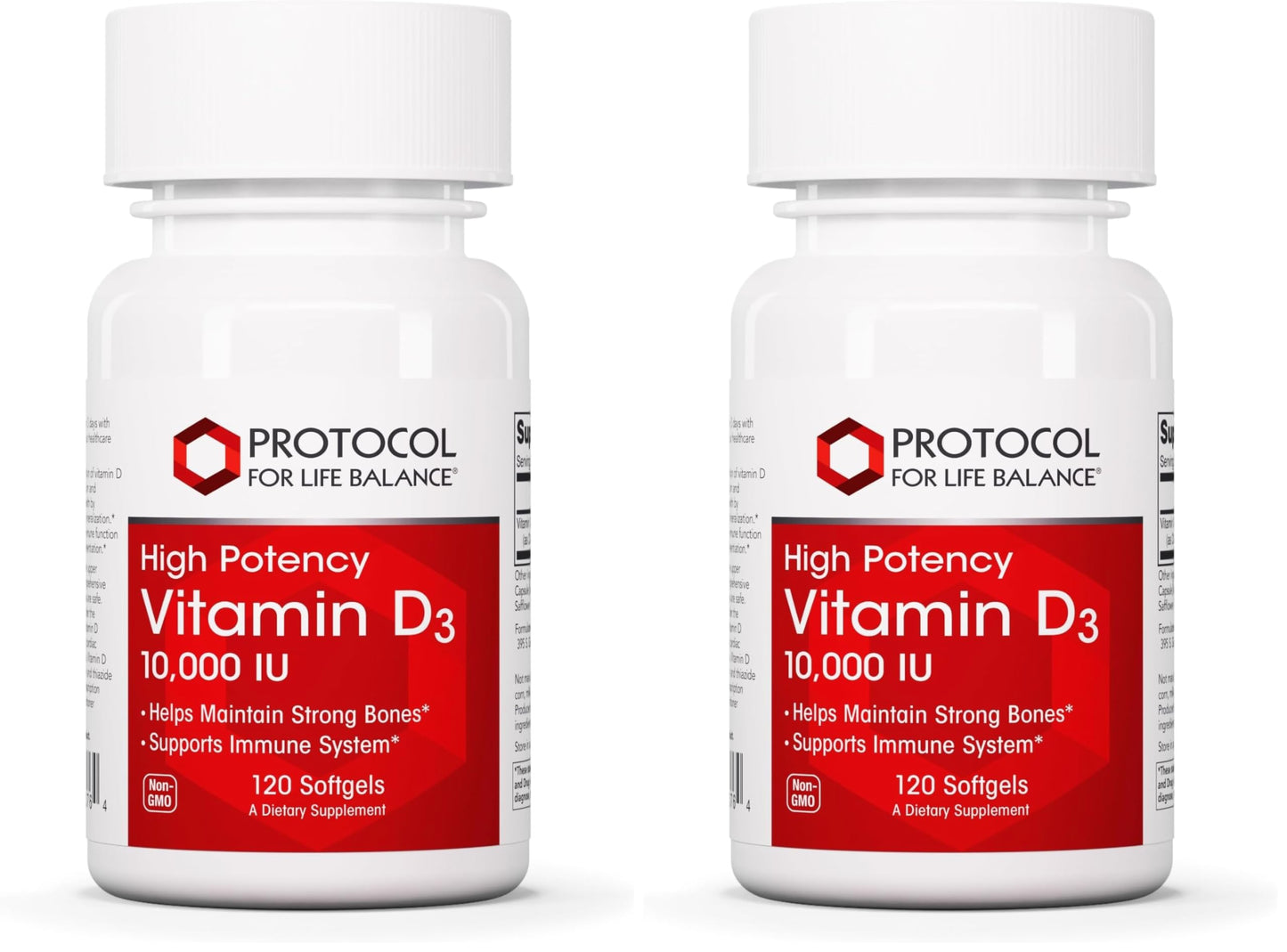 Vitamin D3 10,000 IU – Immune Support & Bone Health (Pack of 2) | Protocol For Life Balance