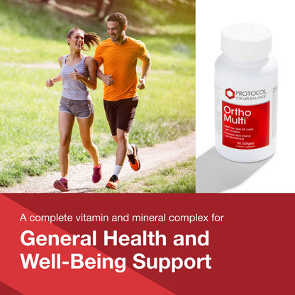 Protocol Ortho Multi: Complete Vitamins & Minerals Complex | Egg Free, Keto Friendly | 90 Softgels