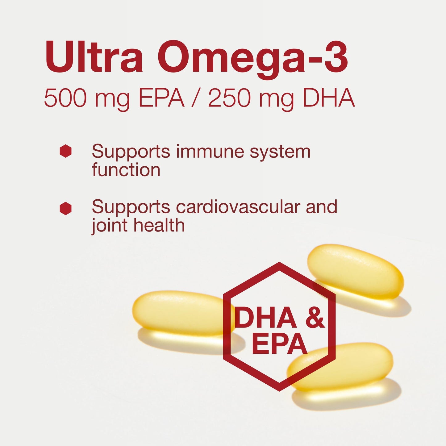 Protocol Ultra Omega-3 500mg EPA / 250mg DHA – Heart & Brain Support | Non-GMO & Halal | 180 Softgels