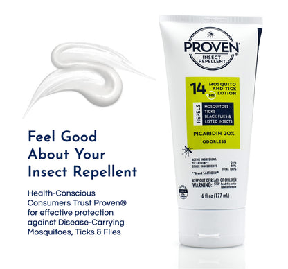 Proven Insect Repellent Lotion — 20% Picaridin, DEET-Free, Up to 14h Mosquito & Tick Protection (2-Pack)