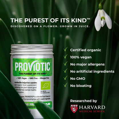 PROVIOTIC Vegan Probiotic Supplement – Patented Digestive Health & Immune Support