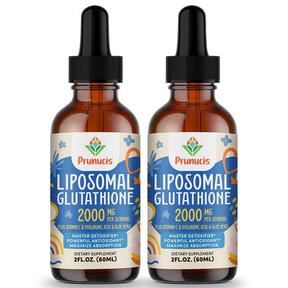 Prunucis 2000MG Liposomal Glutathione Liquid – 98% Absorption, Vegan, 4 oz