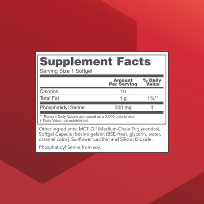 Protocol Phosphatidylserine 300mg – Brain Function & Memory Support | 50 Softgels