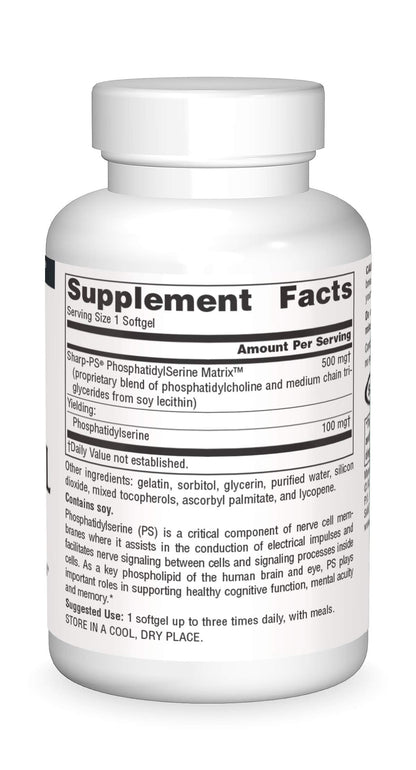 Source Naturals Phosphatidyl Serine Matrix 500mg – 60 Softgels