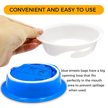 PukeBag 50 Pack Emesis Bags – Disposable Vomit Bags for Travel & Motion Sickness