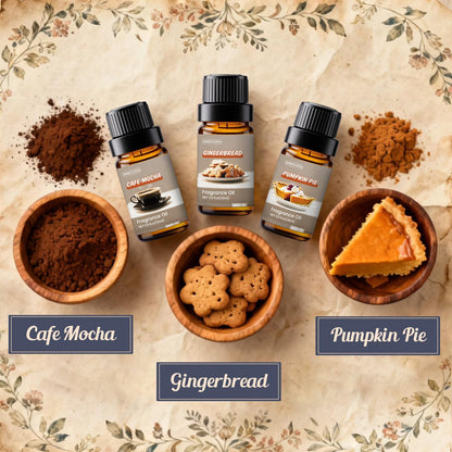 INWICOPH Spice Fragrance Oils Set - 6x10ml for Fall Diffuser and Candle Making