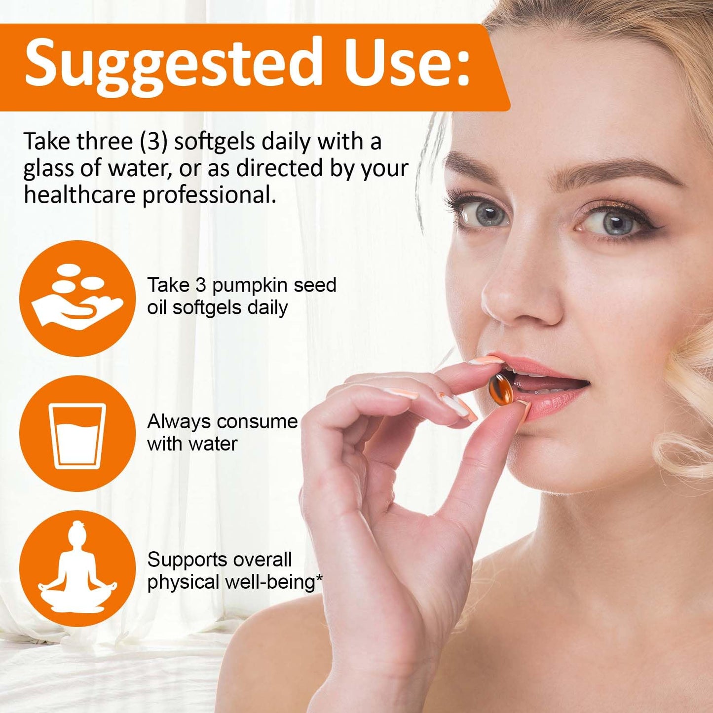 Pumpkin Seed Oil Capsules with Saw Palmetto — Cold-Pressed for Hair Growth, Prostate & Urinary Health | Non-GMO, 300 Softgels