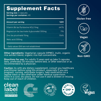 Puori Magnesium Complex M3 – High Absorption Magnesium Taurinate & Gluconate with Zinc, Vitamin B6 & Malic Acid | 240 Vegan Capsules