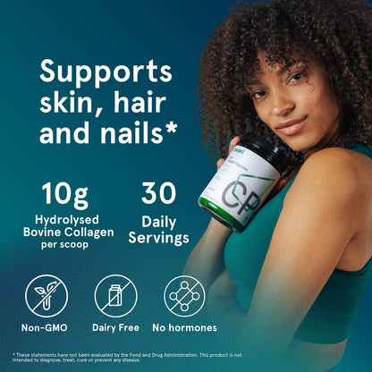 Puori Pure Collagen Peptides Powder, Unflavored — 10g Grass-Fed Bovine Collagen, Skin, Hair & Nails, Joint Support, 30 Servings