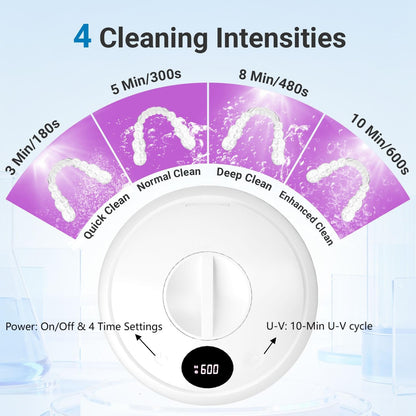 PUPDUMM Ultrasonic Retainer Cleaner – 45kHz, 200ml, Digital Timer