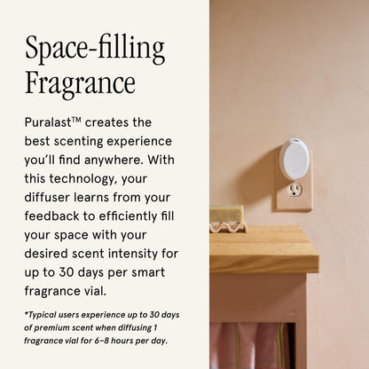 Pura Mini Smart Fragrance Diffuser for Small Spaces – Adjustable Smart Diffuser with LED & Vial Detection