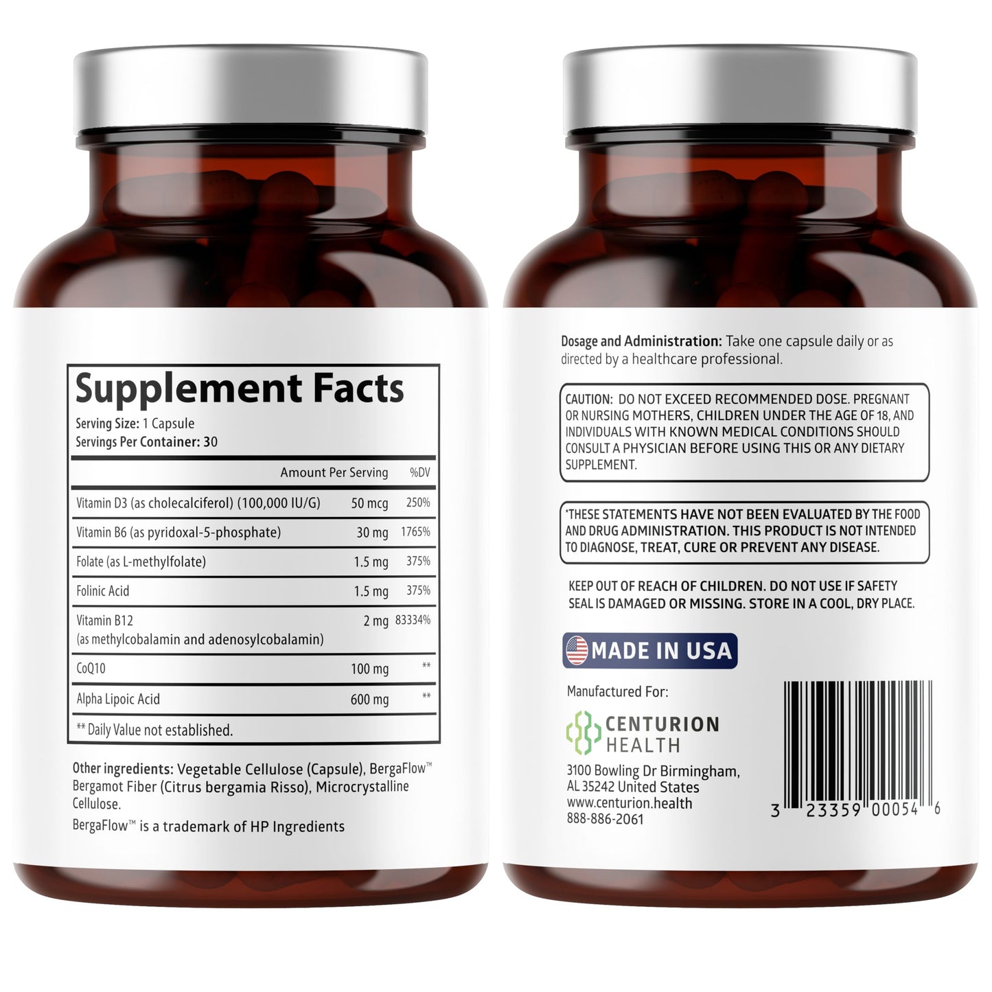 Puralor DN Nerve Support – Advanced Neuropathy, Vegan, Non-GMO, 30 Capsules