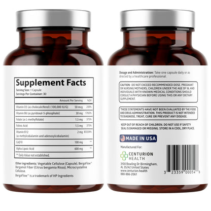 Puralor DN Nerve Support – Advanced Neuropathy, Vegan, Non-GMO, 30 Capsules