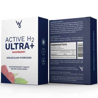 Purative H2 Ultra+ Hydrogen Water Tablets – Raspberry, 60 Servings