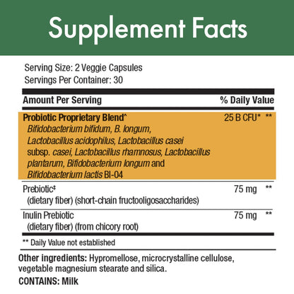 Stop Aging Now: PurBiotic ULTRA 25B CFU - Digestive & Immune Support, 60 Veggie Caps