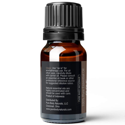 Pure Body Naturals Clove Bud Essential Oil 10 ml – Undiluted Therapeutic Grade