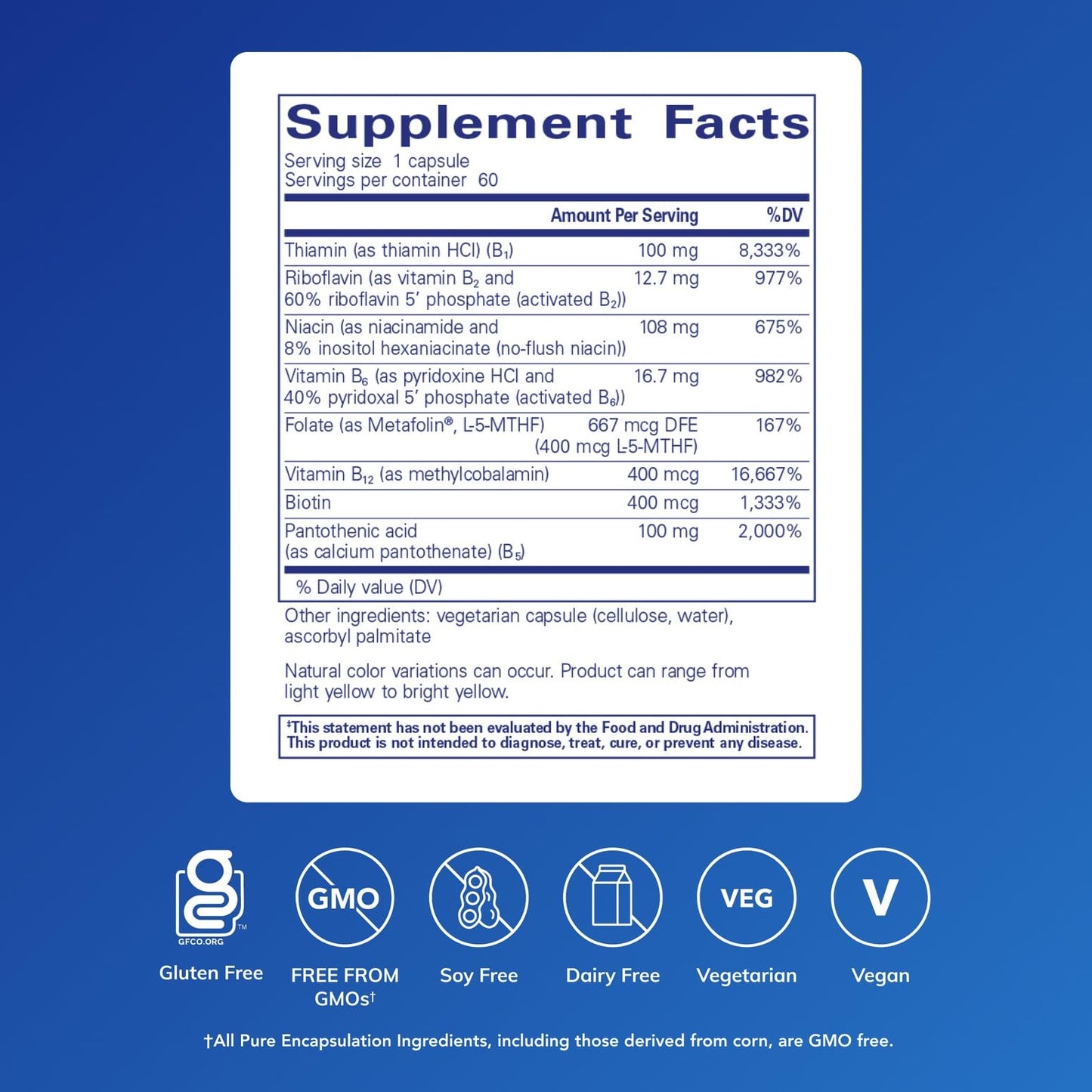 Pure Encapsulations B-Complex Plus – Nervous System & Energy Support